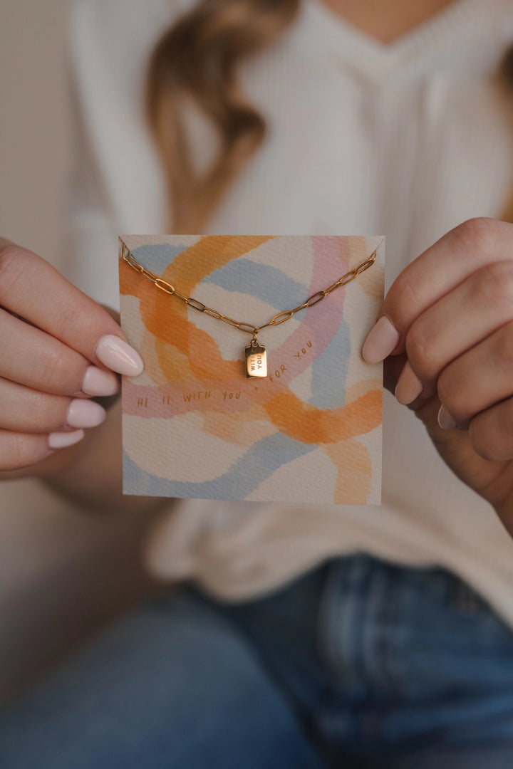 The With You Mini Tag Necklace