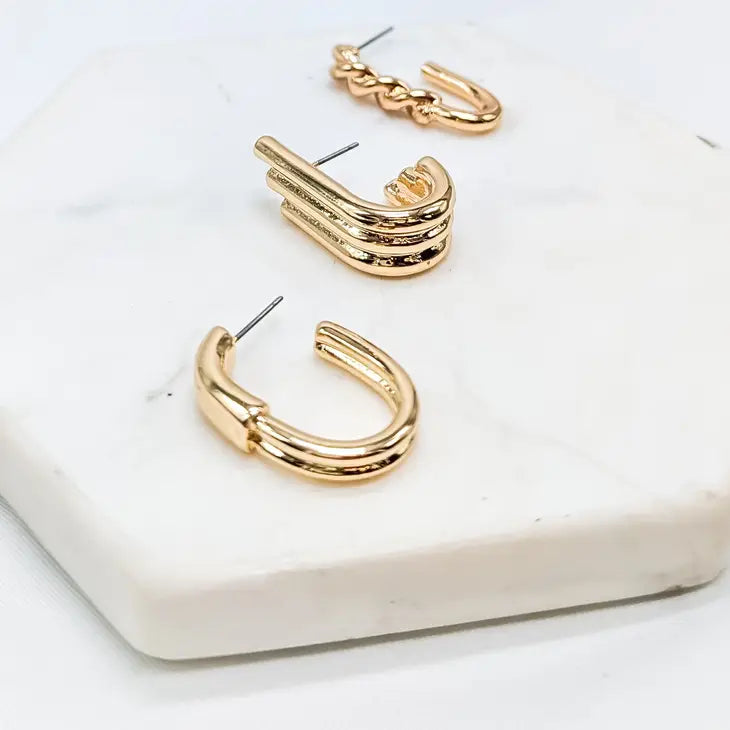 The Velma Three Hoop Earring Set