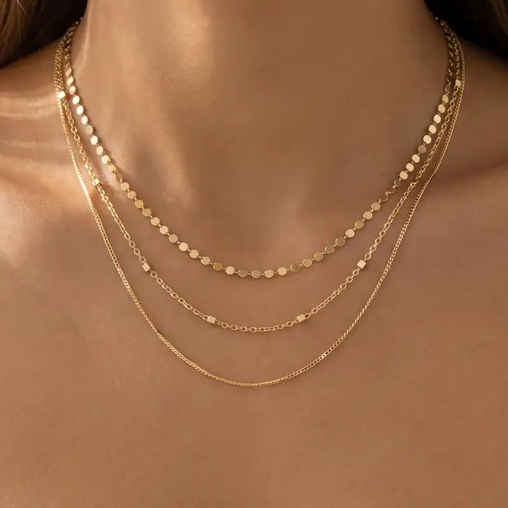 The Dainty Layered Gold Multi-Chain Necklace
