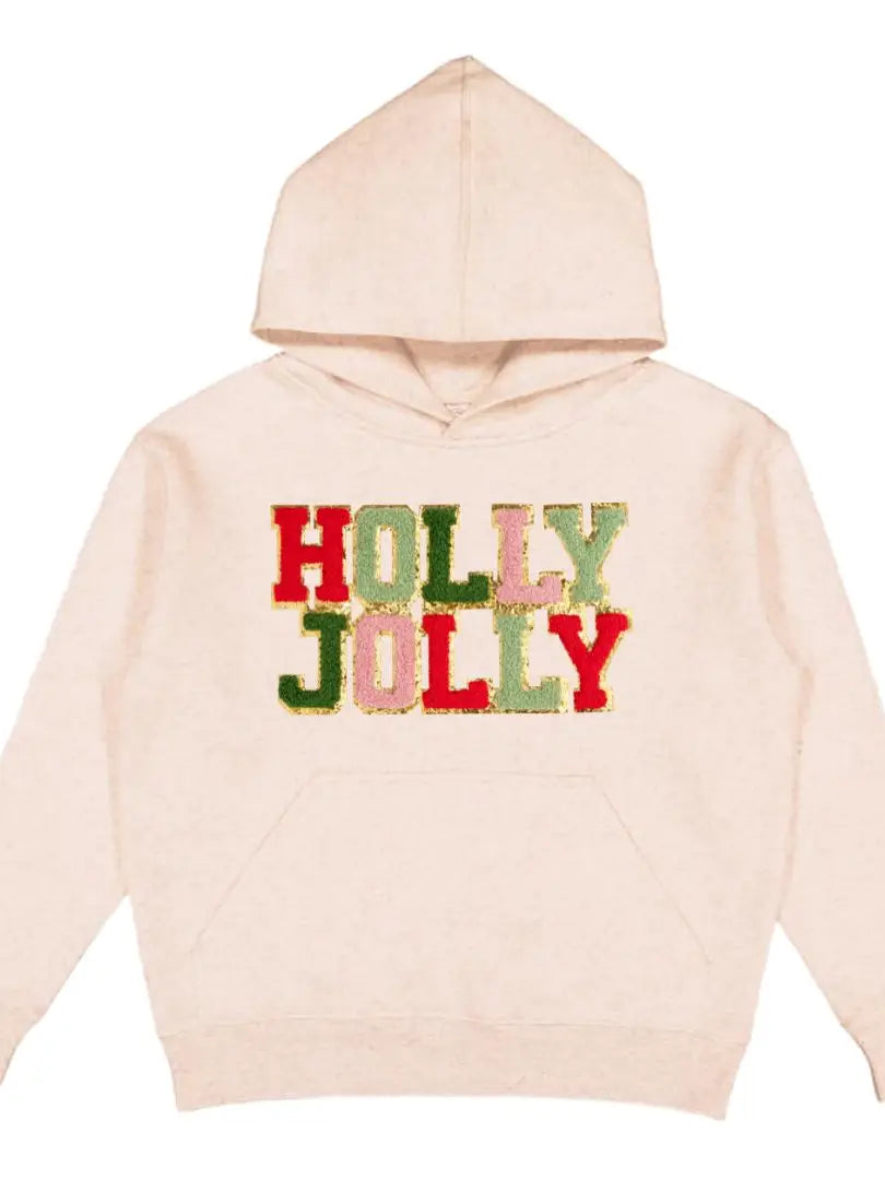 The Girls Holly Jolly Patch Hooded Sweatshirt