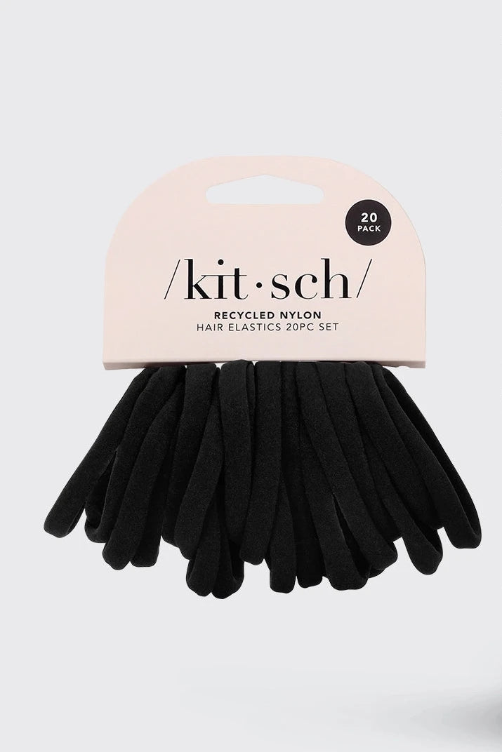The Eco-Friendly Nylon Elastics 20pc Set - Black by KITSCH