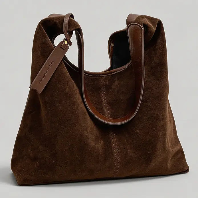 The Vintage Suede Hobo Shoulder Bag