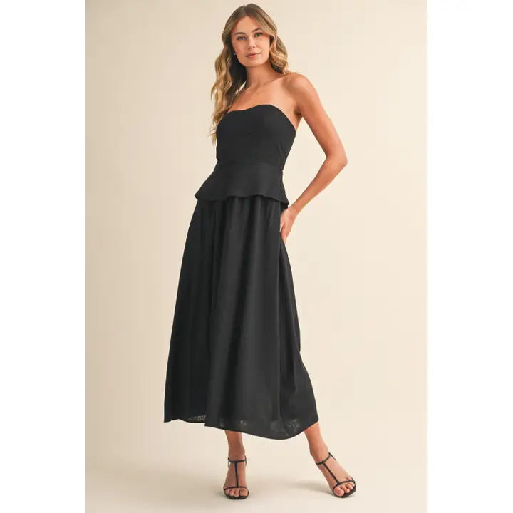 The Villa Noir Strapless Dress