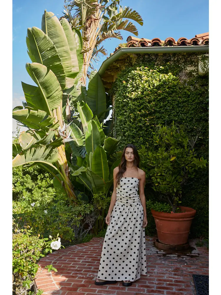 The Sweet Truffle Polka Dot Midi Dress