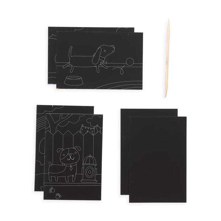 Girls Mini Scratch & Scribble Art Kit: Playful Pups by OOLY