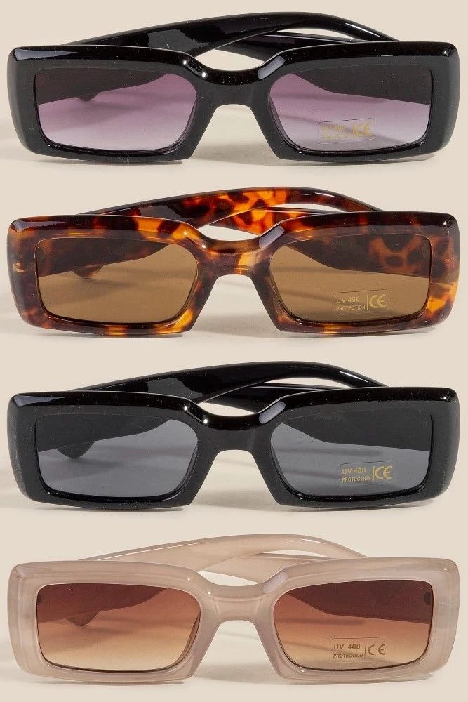 The Thick Frame Rectangle Sunglasses