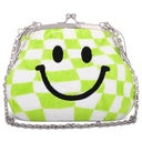The Girls Faux Fur Happy Day Smiley Face Purse
