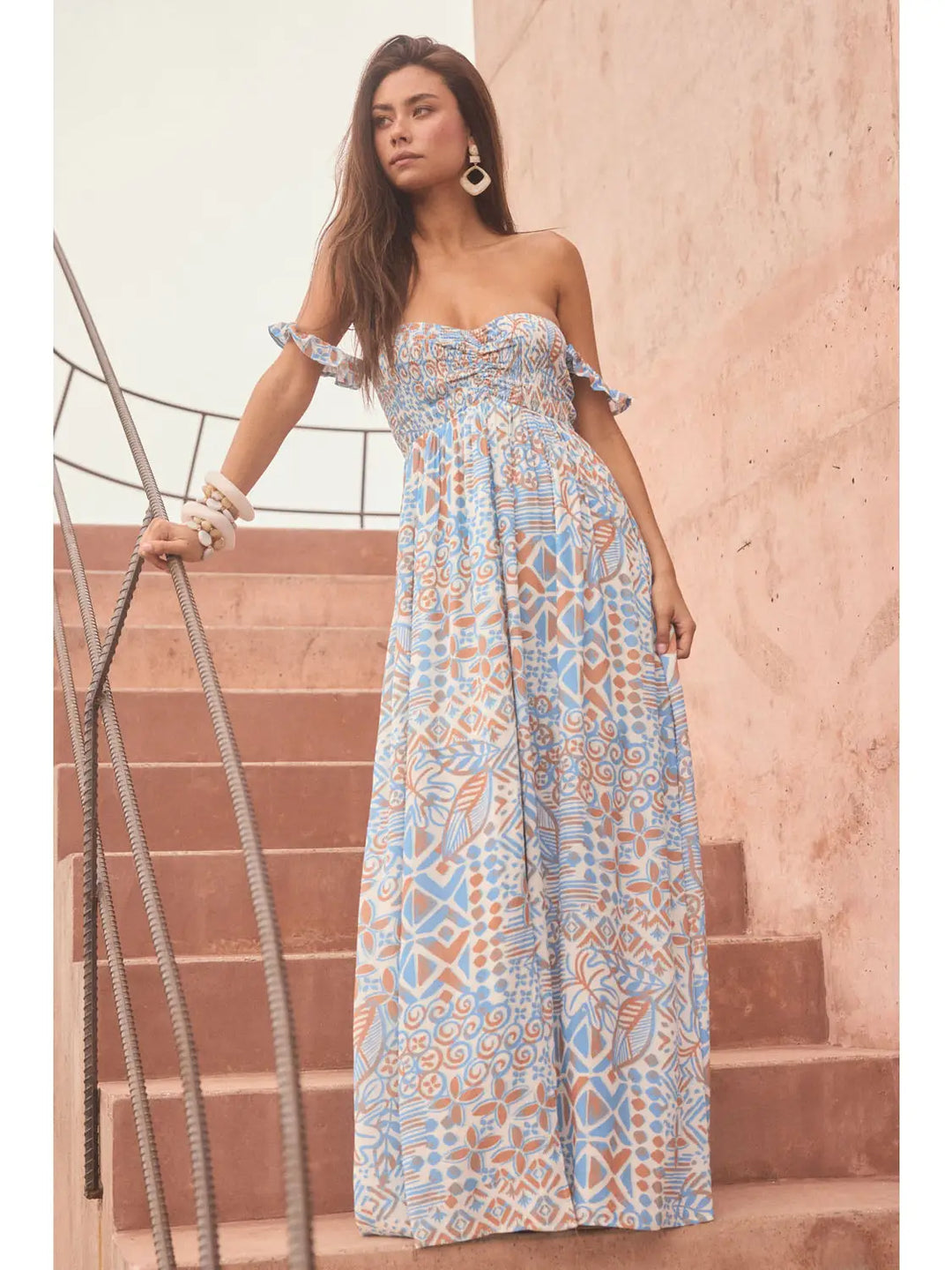 The Tulum Nights Off-Shoulder Maxi Dress