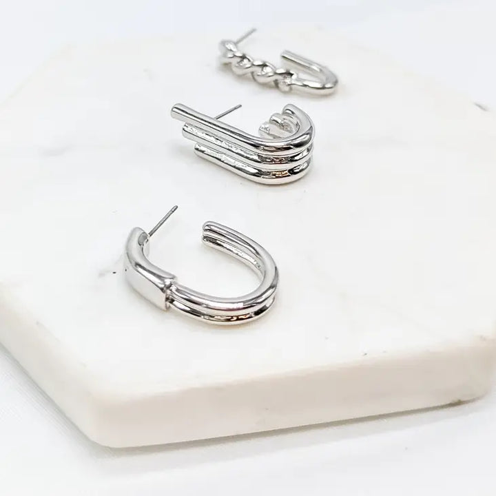 The Velma Three Hoop Earring Set