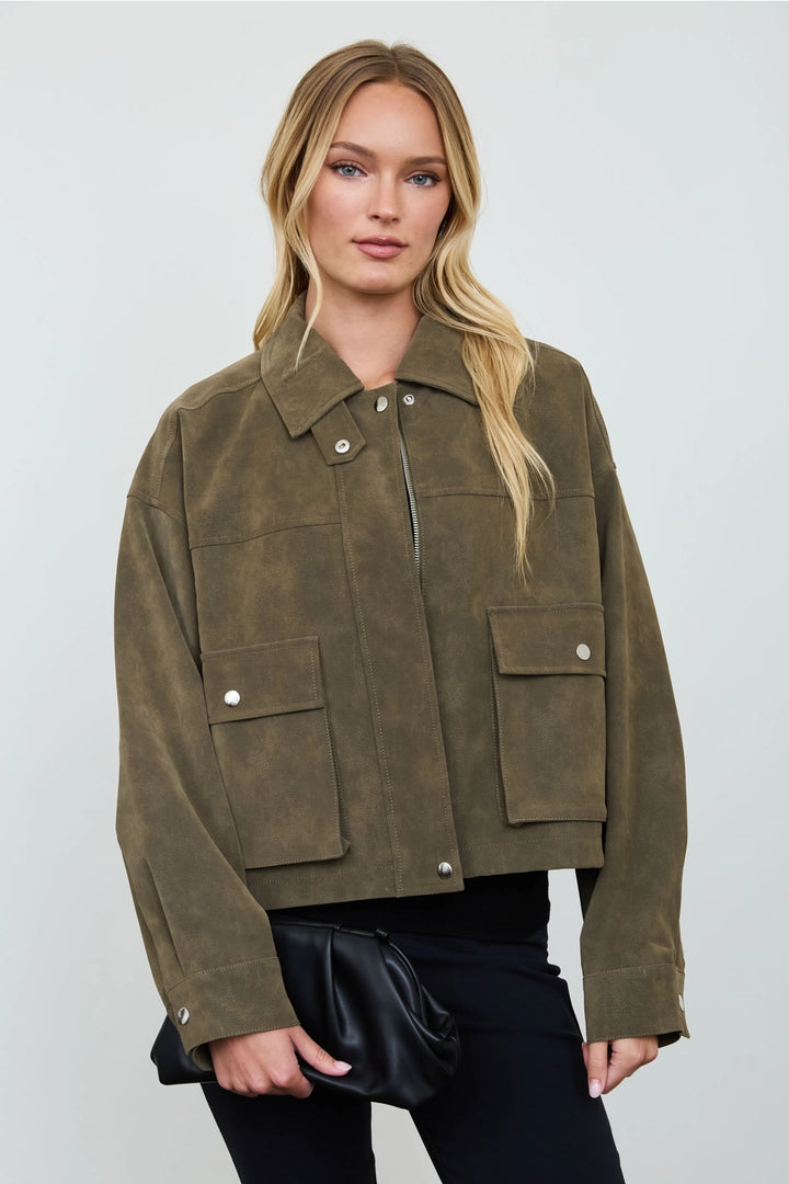 The Fall Feels Pocket Suede Jacket