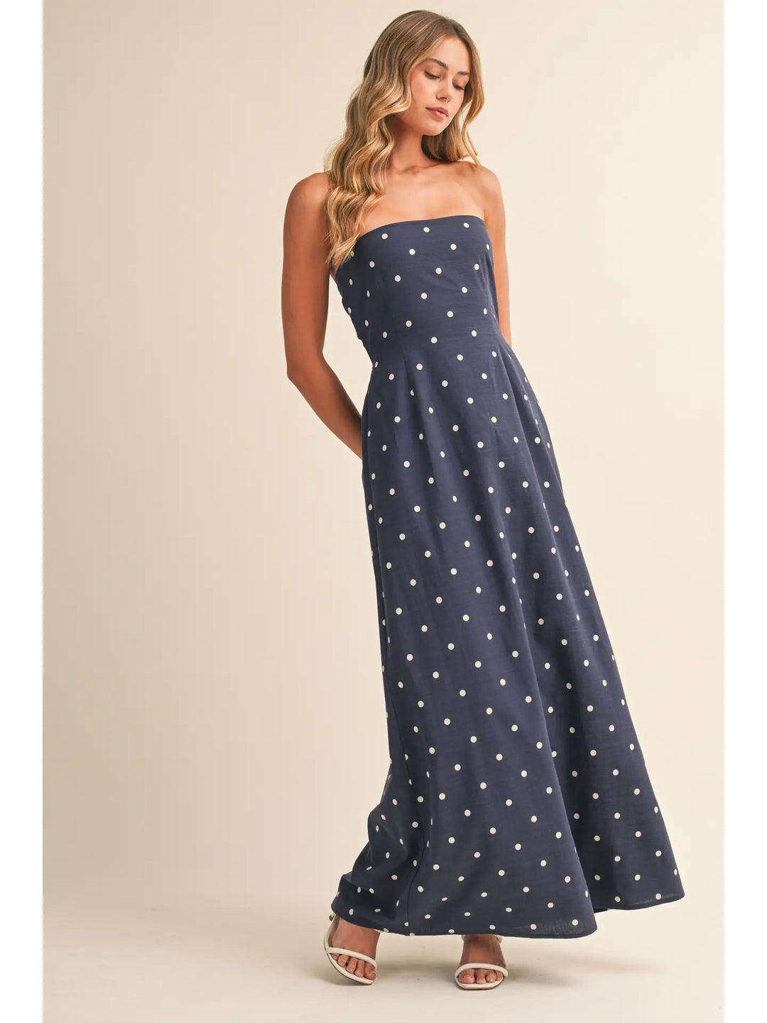 The Evening Star Polka Dot Maxi Dress