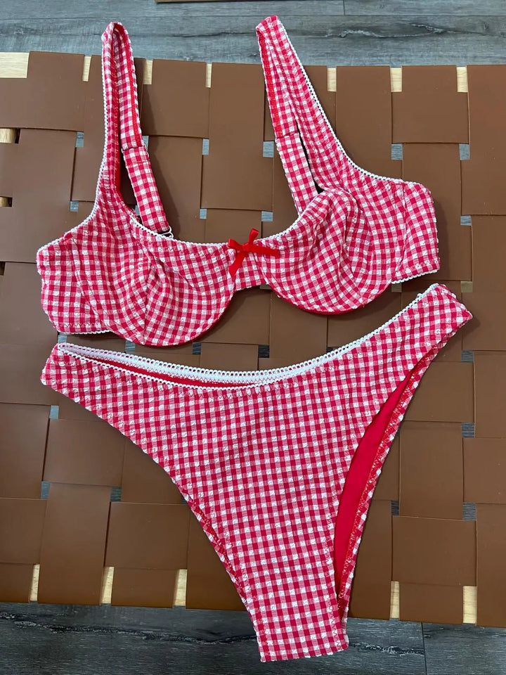 The Southern Charm Gingham Bikini Bottoms