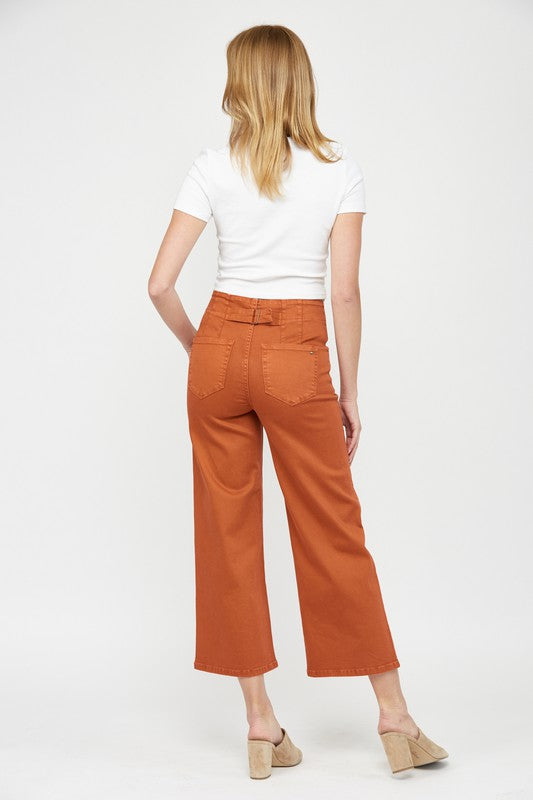 The Penny High Rise Wide Leg Cropped Jeans