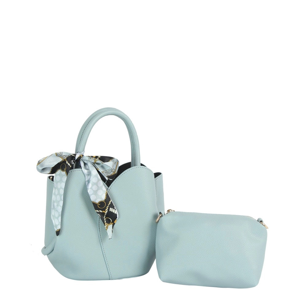 The  Twilly Scarf Vegan Leather Tote Set