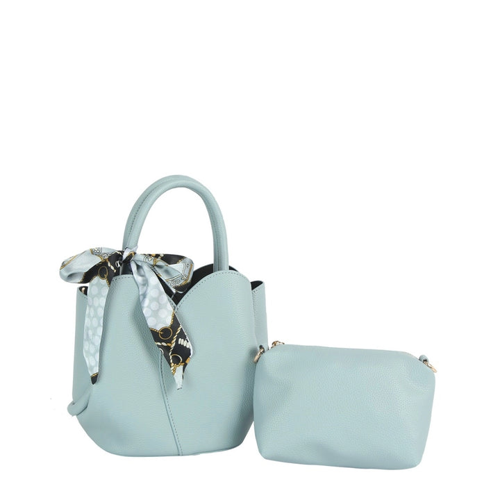 The  Twilly Scarf Vegan Leather Tote Set