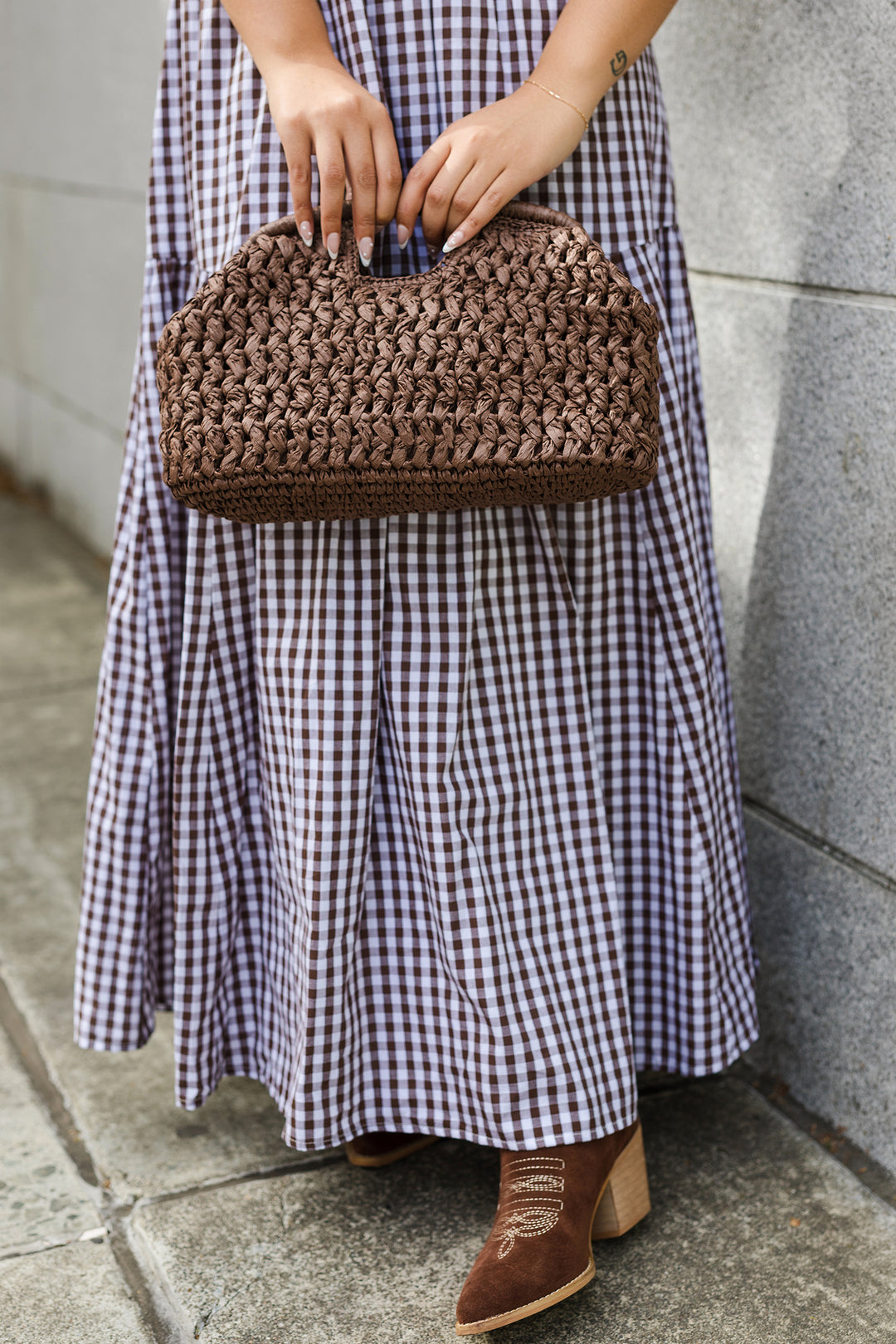 The Abigail Handwoven Straw Clutch