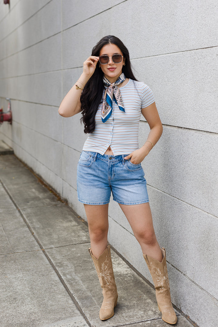 The Laid Back Legend Denim Barrel Shorts