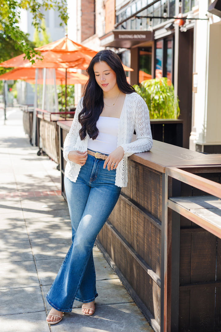 The Ivory Thread Crochet Knit Cardigan