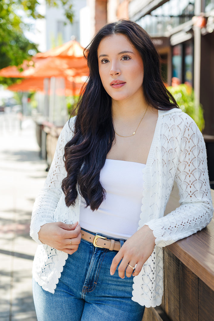 The Ivory Thread Crochet Knit Cardigan