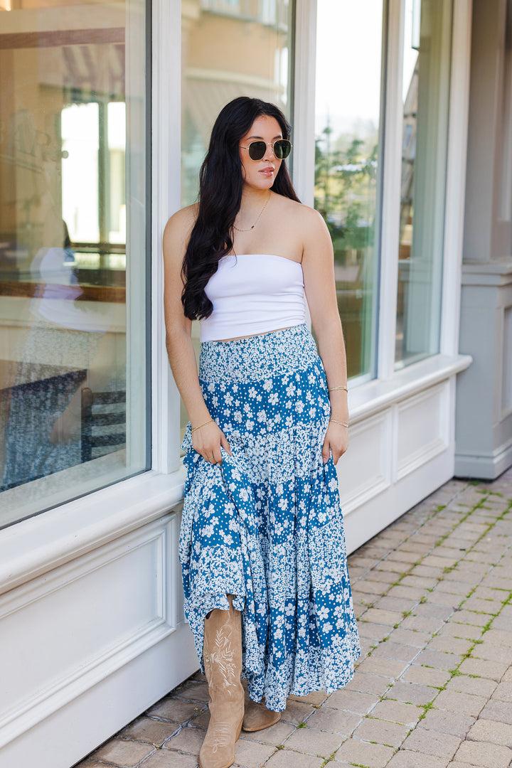 The Monet Floral Tiered Maxi Skirt