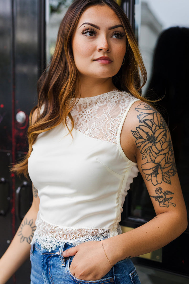 The Right Lace and Time Sleeveless Top