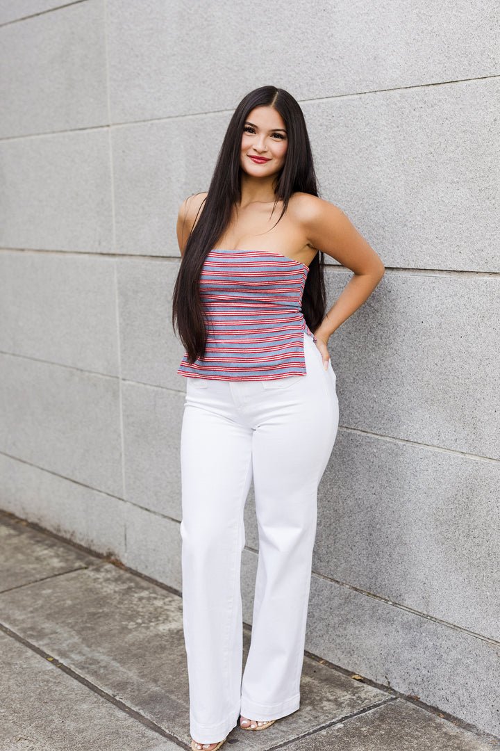 The Retro Stripe Tube Top