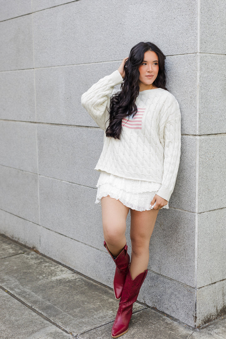 The All American Girl Long Sleeve Sweater
