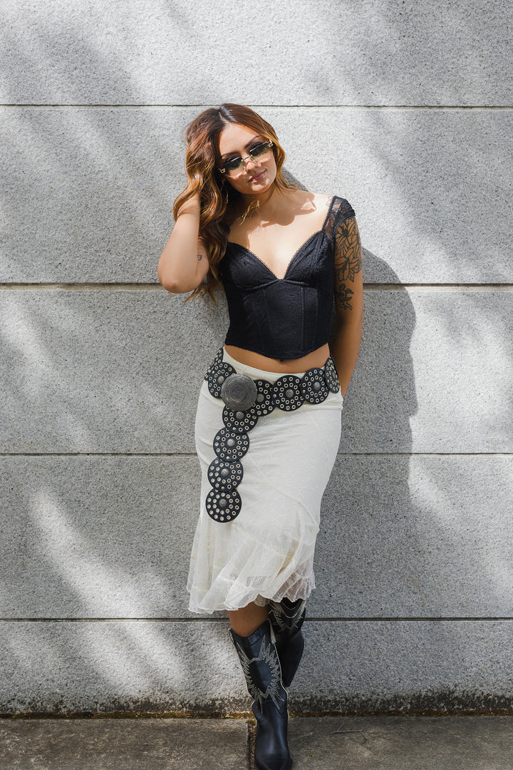 The Soho Lace Midi Skirt