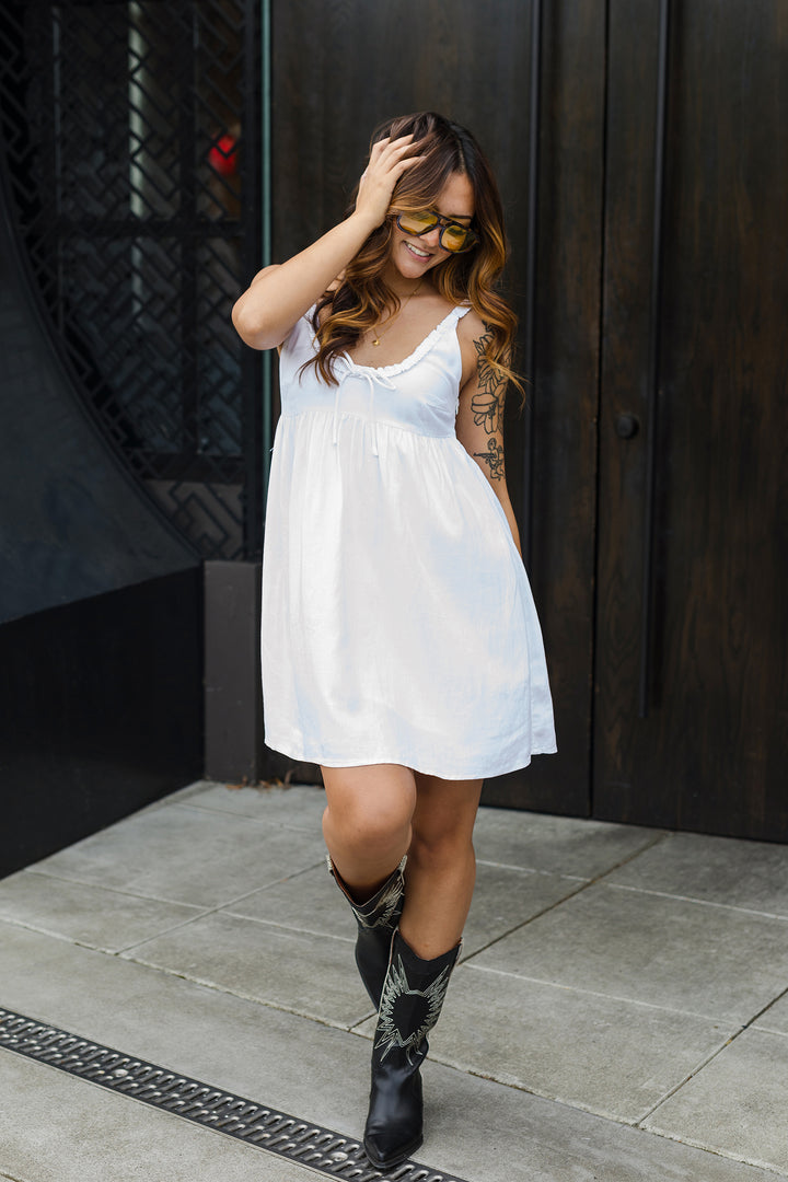 The Summer Beauty Babydoll Mini Dress