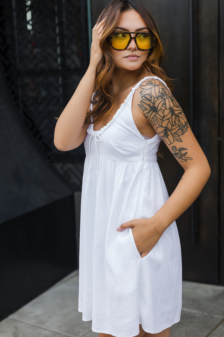 The Summer Beauty Babydoll Mini Dress
