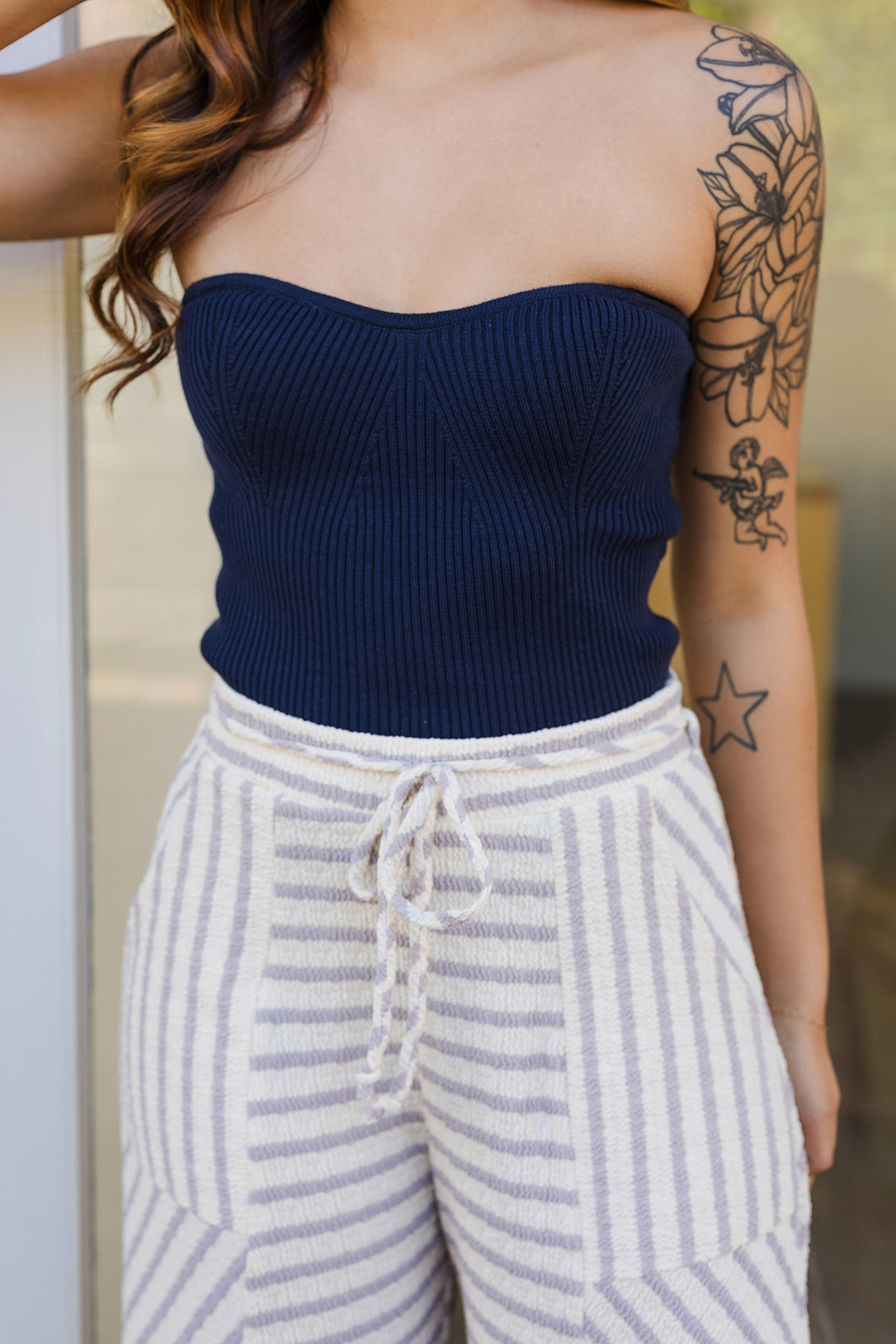 The Heart Eyes Knit Strapless Top