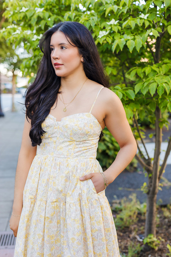 The Golden Daisy Maxi Dress
