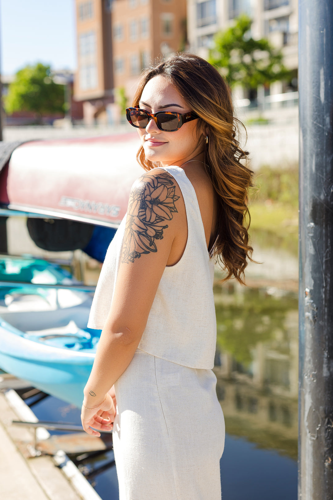 The Slow Stroll Linen Top and Pants Set