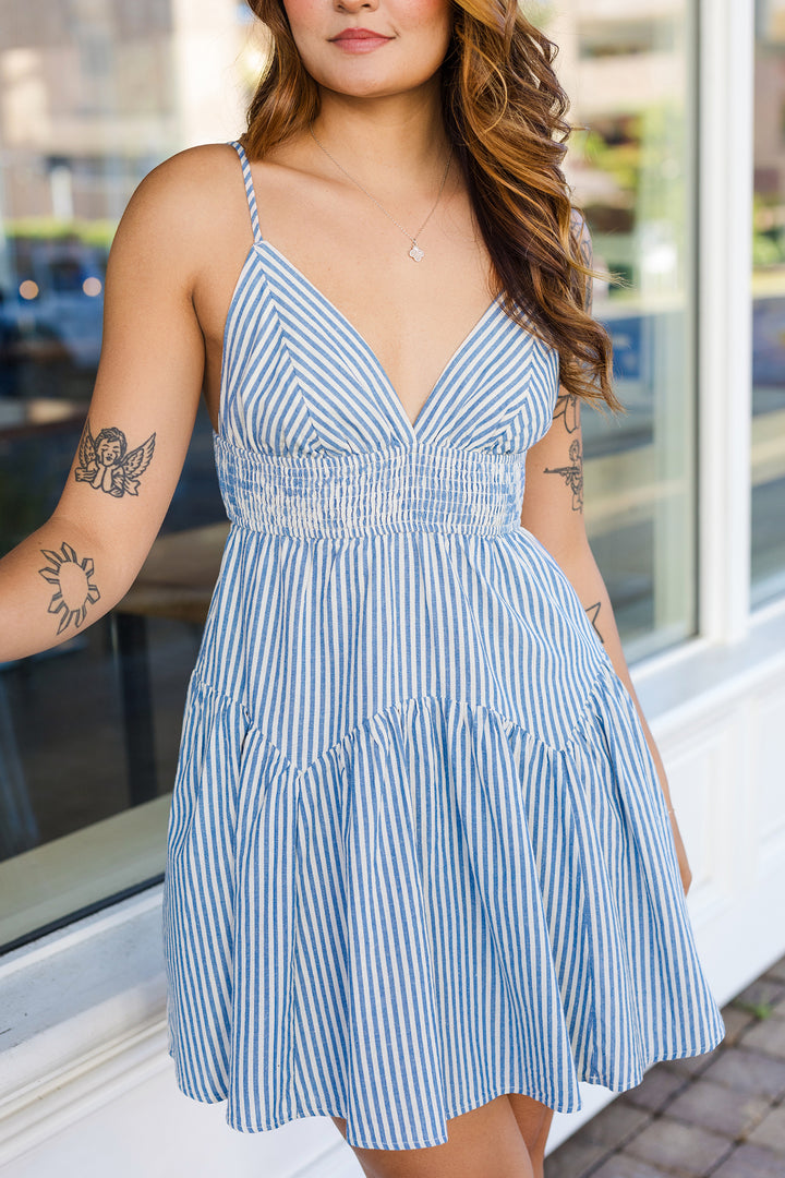 The Spring Fling Striped Mini Dress