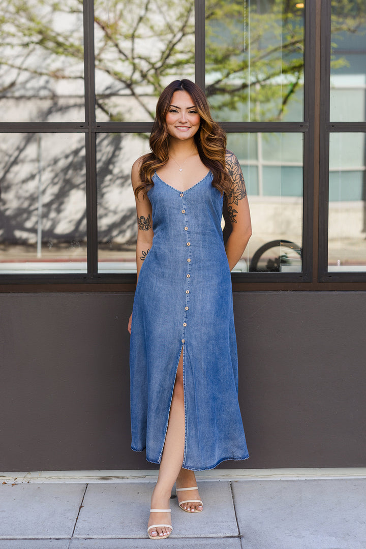 The Dose of Denim Sleeveless Maxi Dress