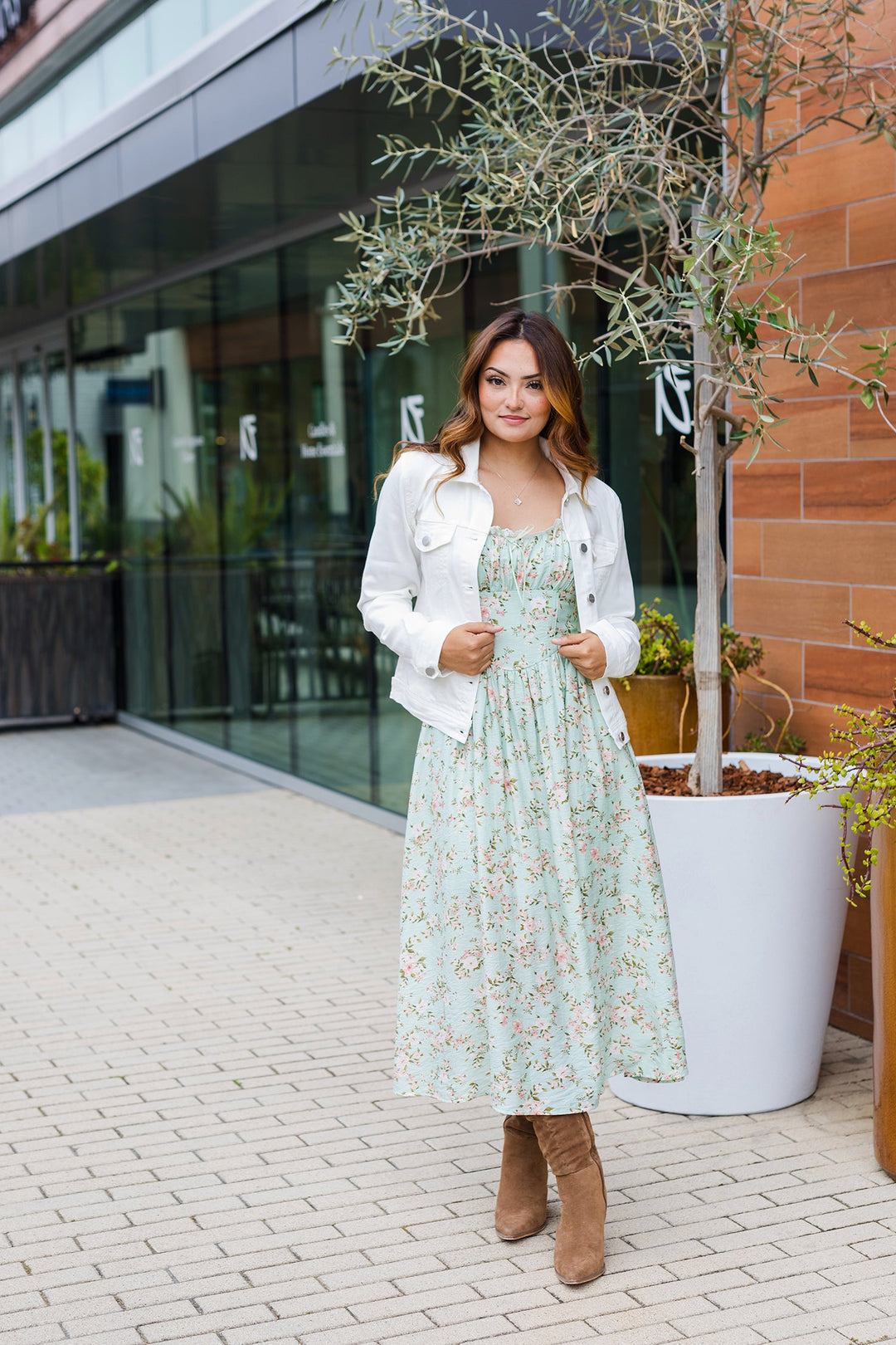 The Vintage Washed White Denim Jakcet