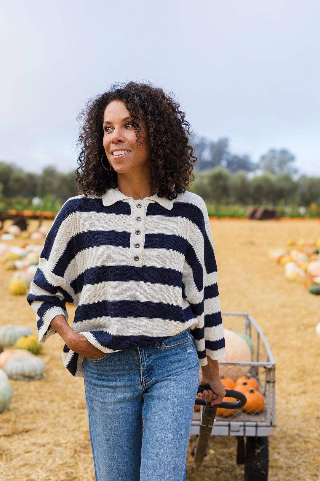 The All Prep Soft Stripe Knit Polo Sweater