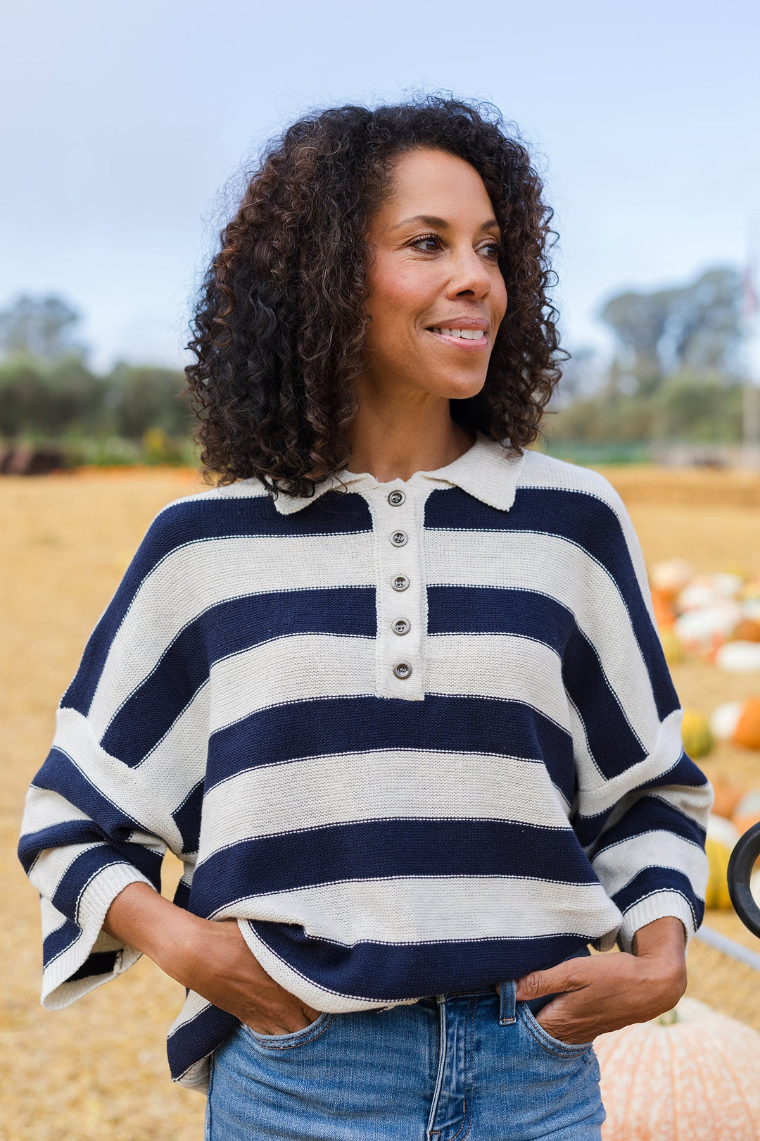 The All Prep Soft Stripe Knit Polo Sweater