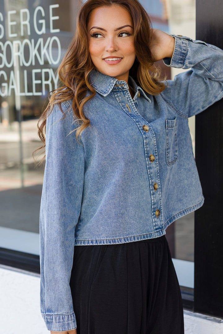The Concert Weekend Acid Wash Denim Shirt
