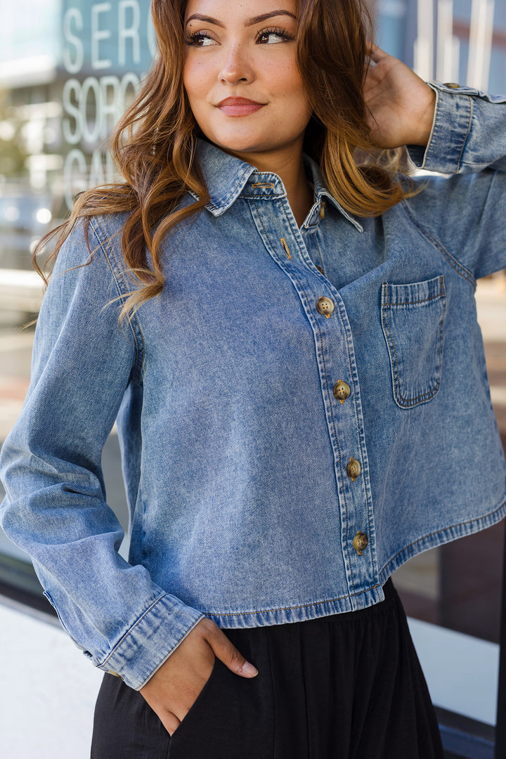 The Concert Weekend Acid Wash Denim Shirt