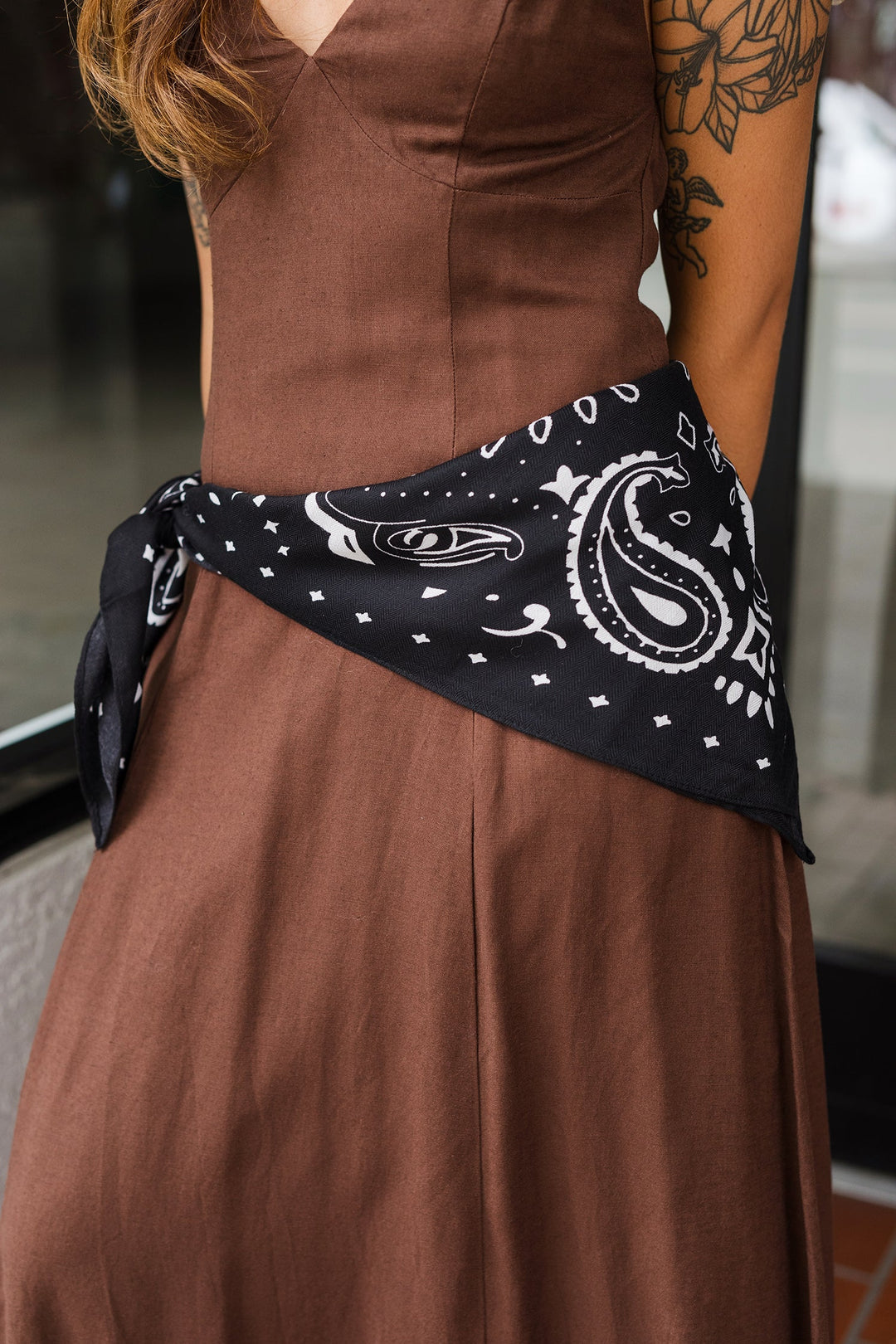The Vintage Paisley Print Square Scarf