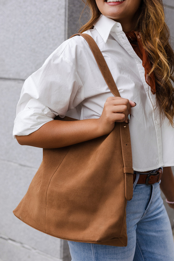 The Evie Suede Hobo Shoulder Bag