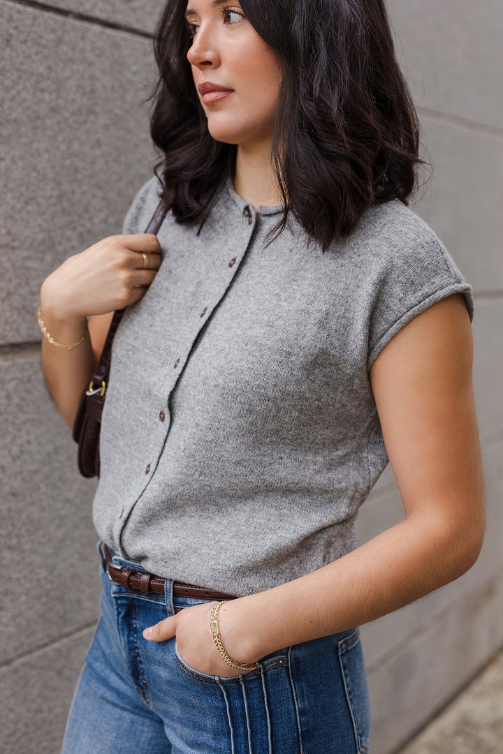 The Simple Things Sleeveless Cardigan