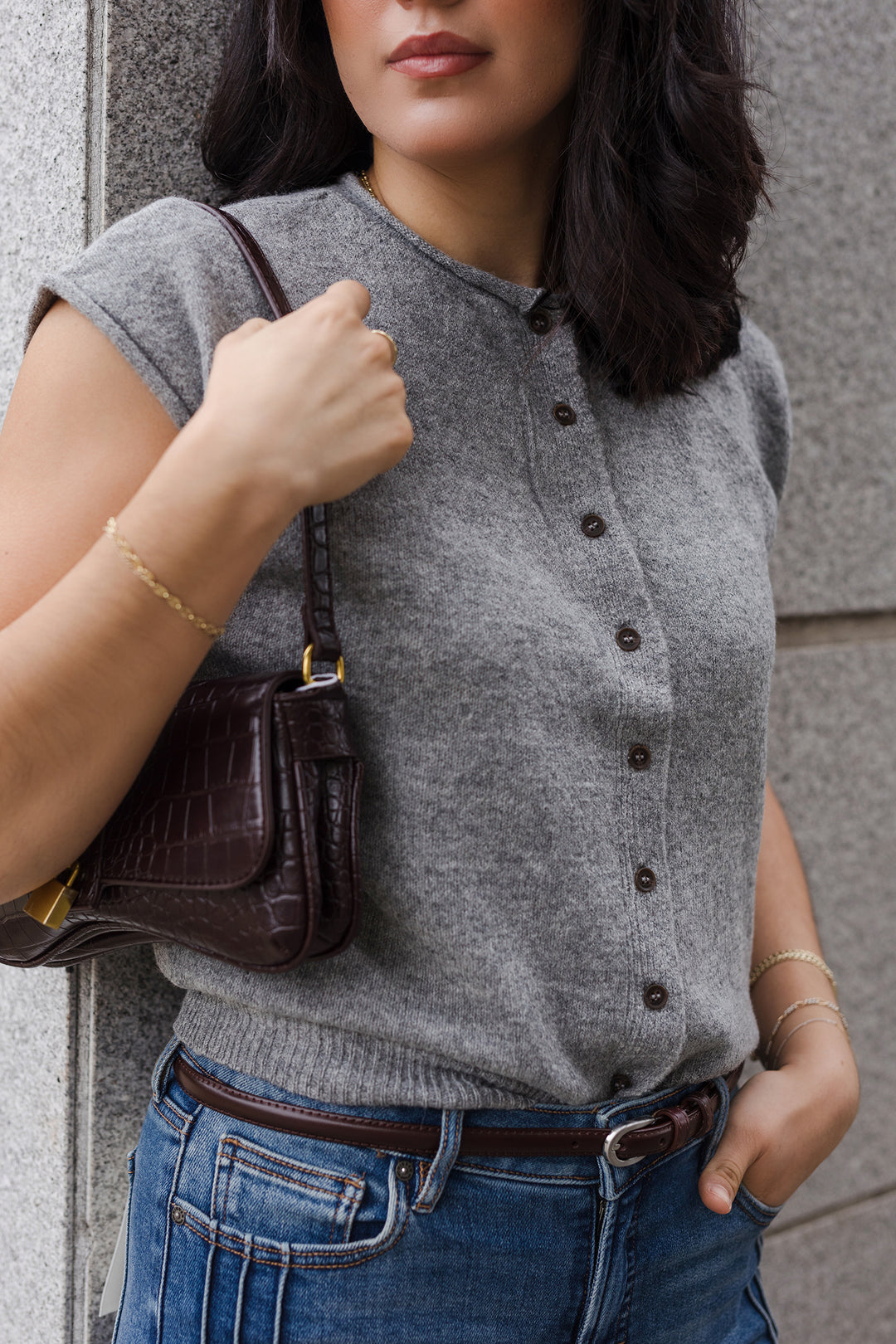 The Simple Things Sleeveless Cardigan
