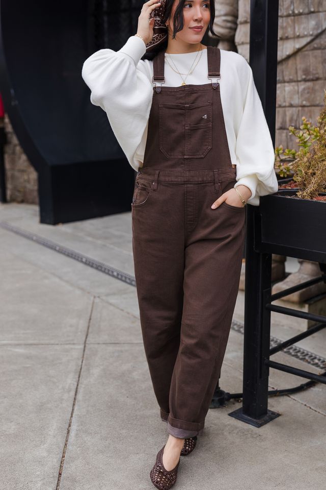 The Jaxson Chocolate Barrel Overalls by Hidden Jeans