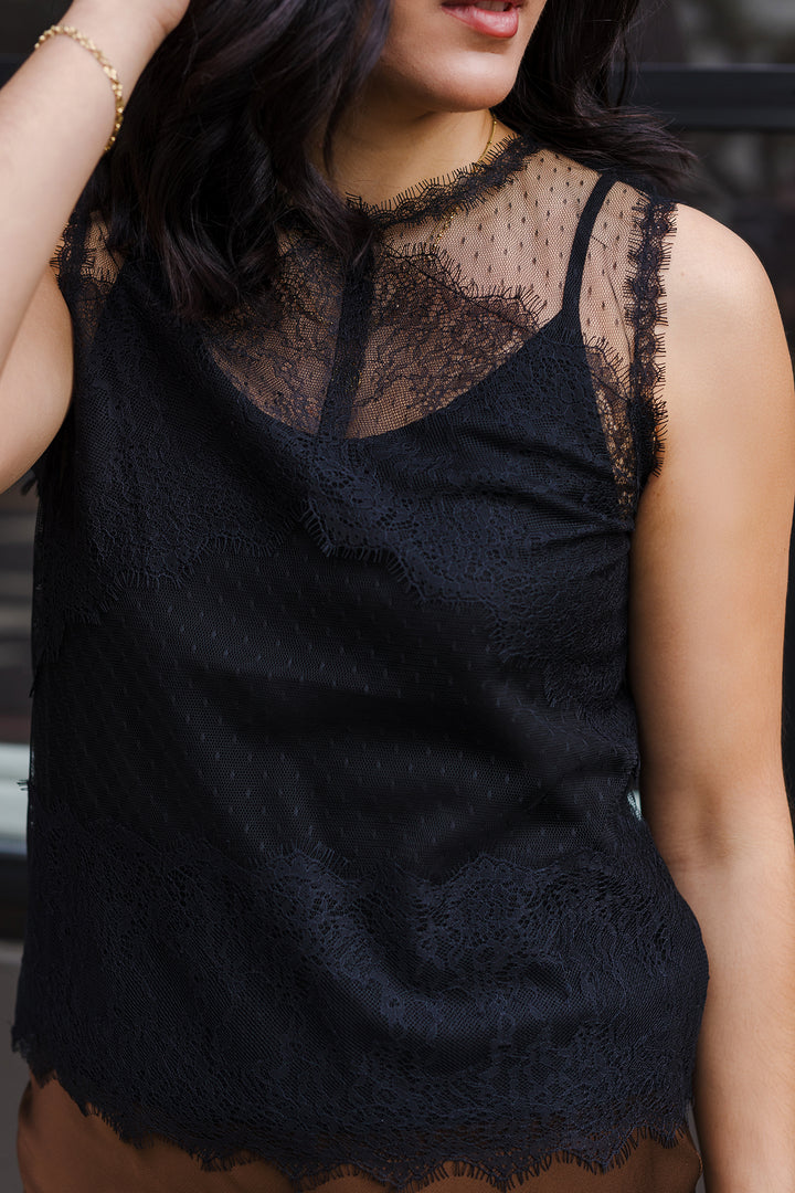 The Lovely In Lace Sheer Top