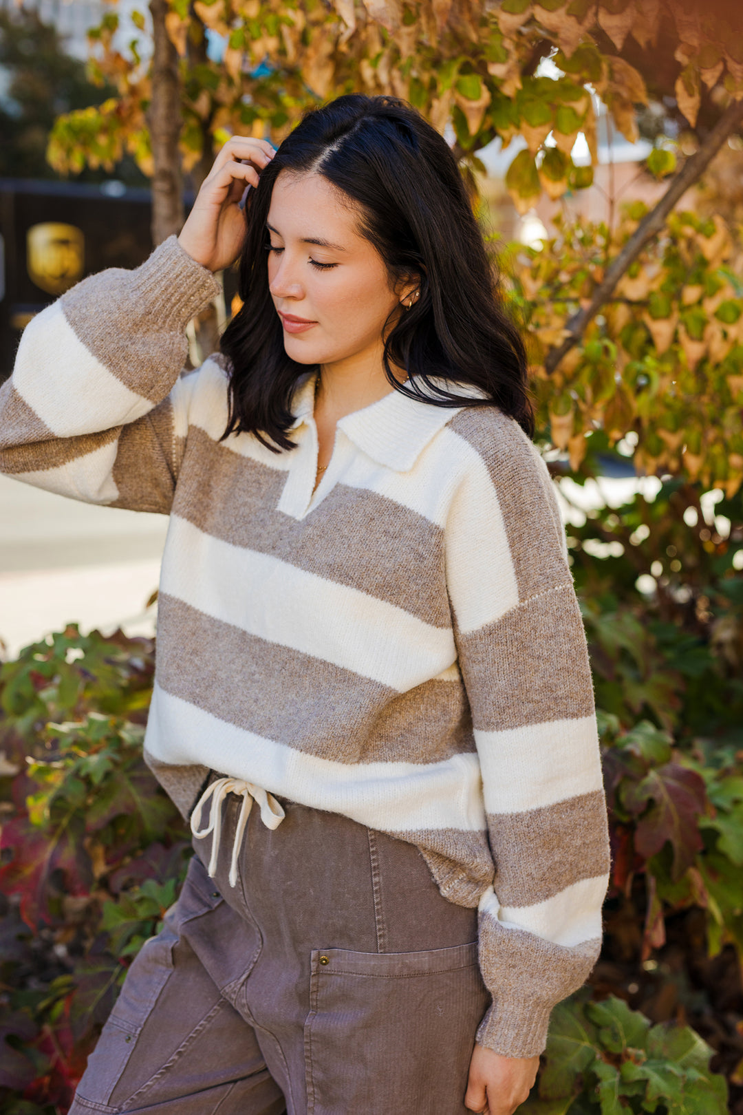The Scott V Neck Collared Pullover Sweater