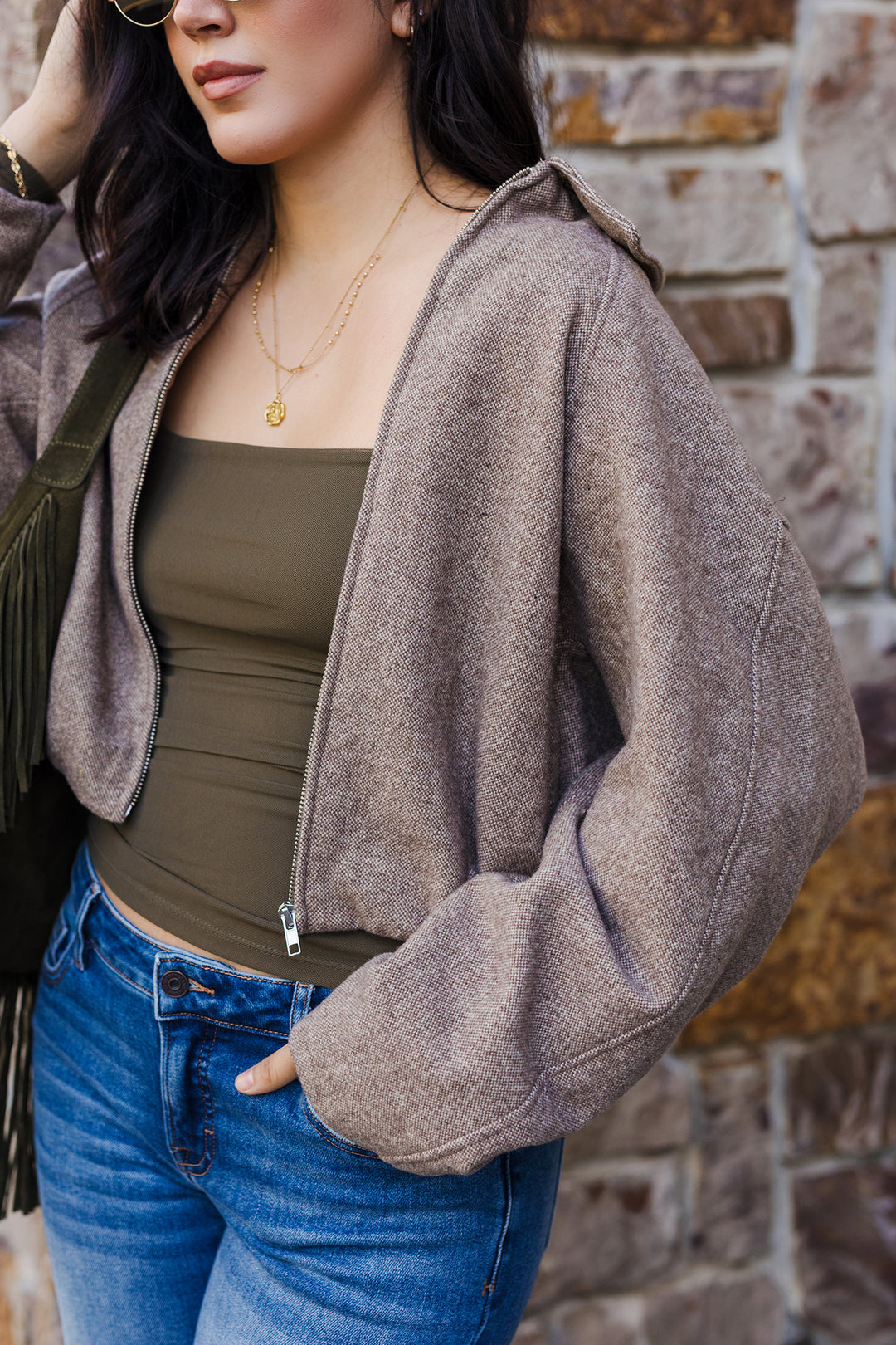 The New In Town Raglan Cropped Jacket