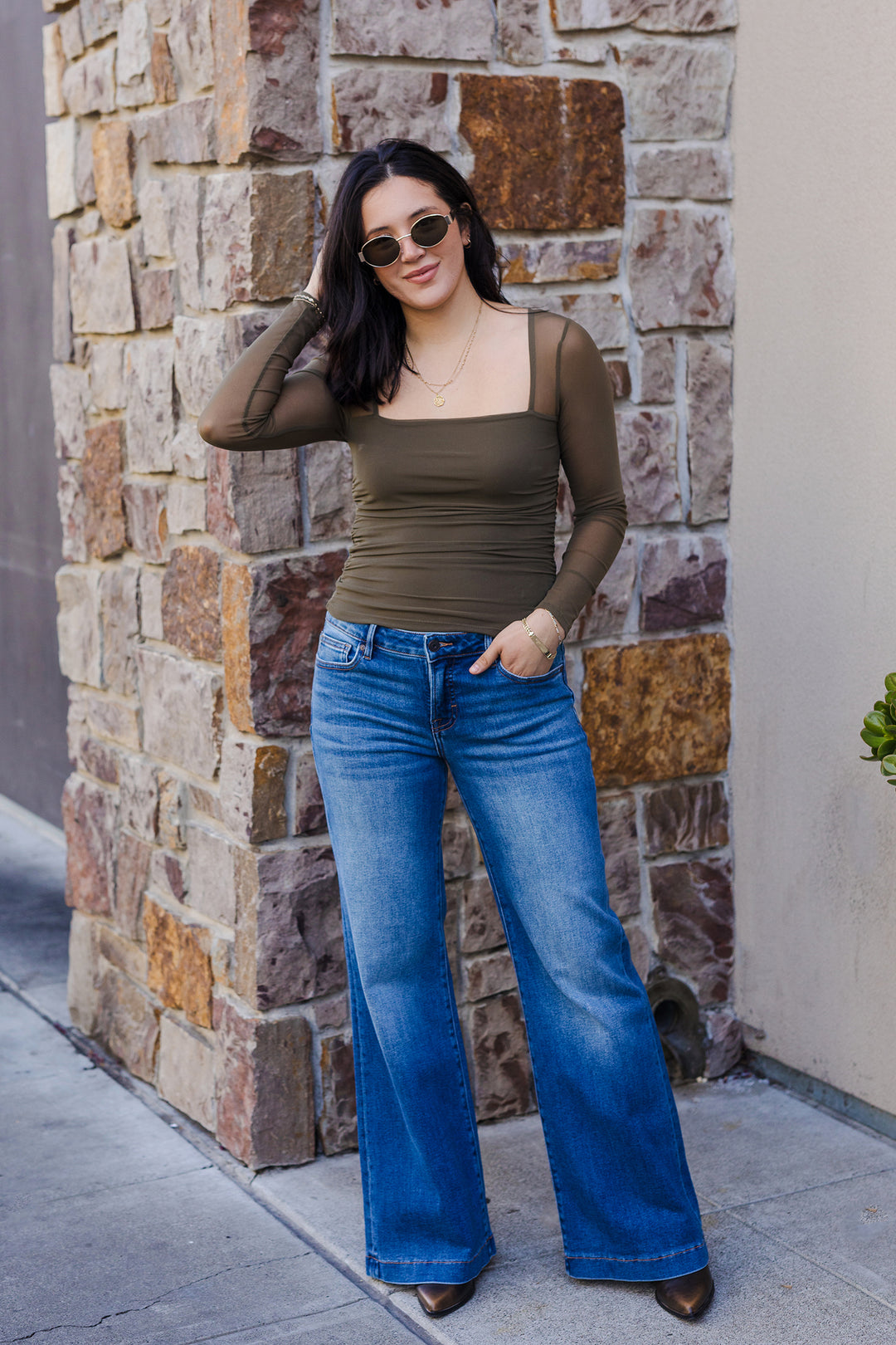 The Better Than Basic Sheer Long Sleeve Top