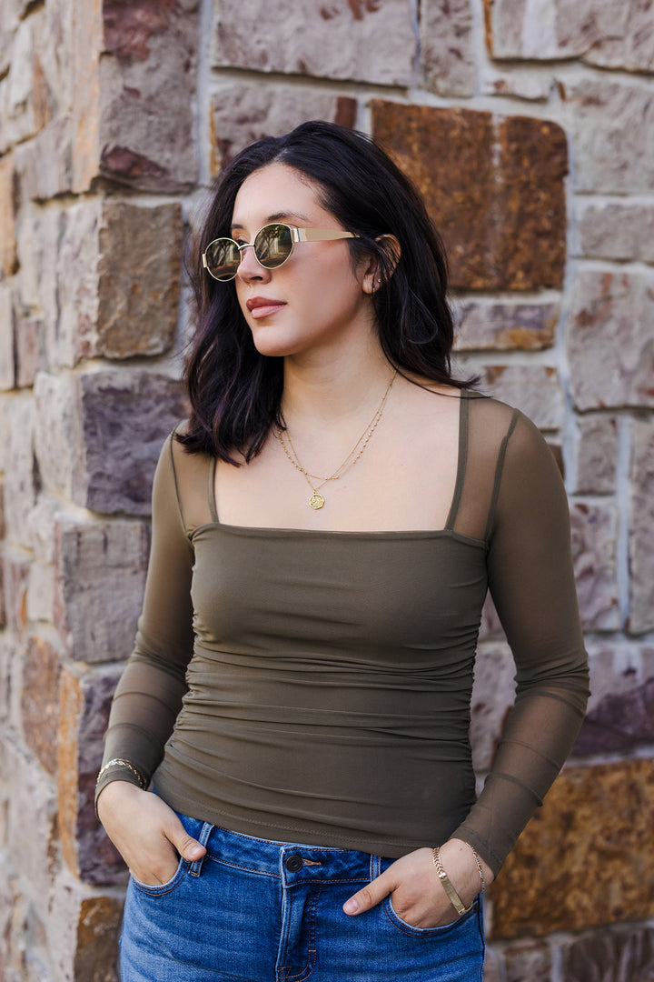 The Better Than Basic Sheer Long Sleeve Top